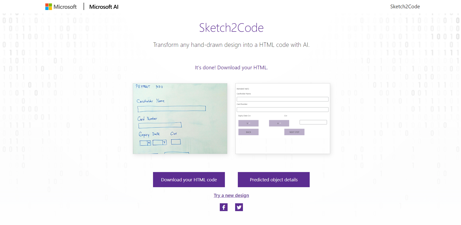 Sketch2Code ai tool